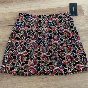 Embroidered Mini Skirt